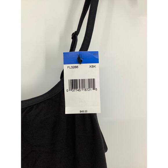 Maidenform Women's XL Black Tummy Control Cami Long Tank Top Shapewear G32-6 - Picture 5 of 10